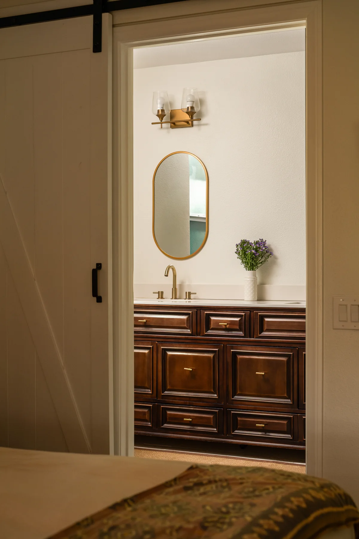 An arched entry and console detail